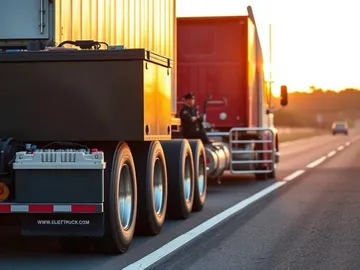 Heavy-duty truck battery on a prime mover